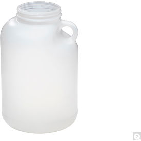 QORPAK DIV OF BERLIN PACKAGING PLA-03277 Qorpak® 128oz Natural HDPE Wide Mouth Handled Round Jug with 89-400 Neck Finish, Jug Only, 36PK image.