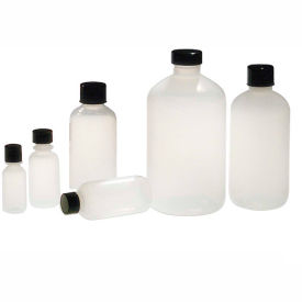 QORPAK DIV OF BERLIN PACKAGING PLA-03337 Qorpak PLA-03337 16oz (480ml) Natural LDPE Boston Round Bottle Only, 28-400 Neck Finish, Case of 140 image.