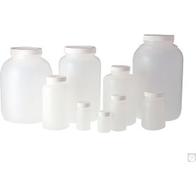 QORPAK DIV OF BERLIN PACKAGING PLC-03619 Qorpak® 68oz Natural HDPE Wide Mouth Round Bottle with 89-400 White PP PE Foam Cap, 50/Pack image.
