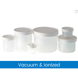 Qorpak 2oz Natural PP Jar with 53-400 White PP Unlined Cap, Vacuum & Ionized, 48PK