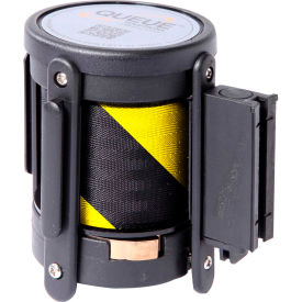 Queue Solutions Llc PRO-CAS-YB160 Replacement Cassette For QueuePro 300, SafetyPro 300&WeatherMaster 300 Belt Barrier,16 Blk/Ylw Belt image.