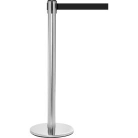 Queue Solutions QueuePro 250 Premium Satin Stainless 2-1/2" Black Post 11 Black Belt 