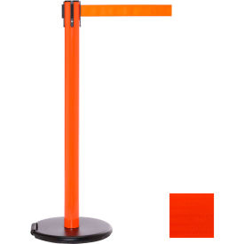 Queue Solutions Llc SROL250O-FOE RollerSafety 250 Retractable Belt Barrier, 40" Orange Post, 11 Neon Orange Belt image.