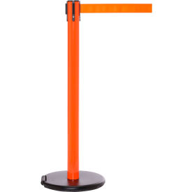 Queue Solutions Llc SROL250O-OE RollerSafety 250 Retractable Belt Barrier, 40" Orange Post, 11 Orange Belt image.
