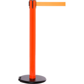RollerSafety 300 Retractable Belt Barrier 40"" Orange Post 15 Orange Belt