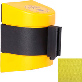 Queue Solutions Llc WP400Y-YW150 WallPro 400 Wall Mount Retractable Belt Barrier, Yellow Case W/15 Yellow Belt image.