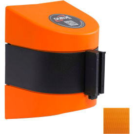 Queue Solutions Llc WP450O-OR250 WallPro 450 Wall Mount Retractable Belt Barrier, Orange Case W/25 Orange Belt image.