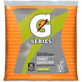 Quaker Foods QKR03969 Gatorade® Thirst Quencher Mix Pouch, Lemon Lime, 21 oz., 1/Pack image.