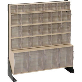 Quantum Tip Out Bin Floor Stand QFS124-31- Single Sided 24" H Ivory