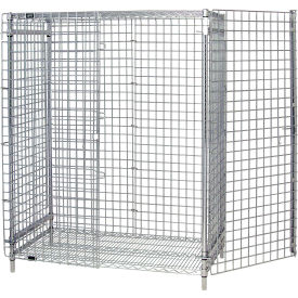 Quantum® Storage Systems Wire Mesh Security Locker 60"W x 24"D x 63"H Chrome 