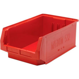 Quantum Storage® Plastic Magnum Stacking Bin 20""L x 12""W x 8""H Red