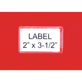 Storage Systems Adhesive Label Holder with Inserts, 2" x 3-1/2", Clear, Pack of 24 view 2