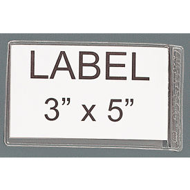 Quantum® Storage Systems Adhesive Label Holder with Inserts 3" x 5" Clear Pack of 24 