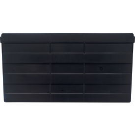 Quantum Storage Systems CRDUS957 Quantum Storage Cross Divider for 24" Hulk Container QUS957, Black, Polyethylene, 6/Pack image.