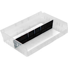 Quantum® Storage Systems Bin Divider For QSB118 & QSB122 Black Pack of 24 
