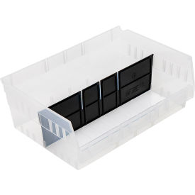 Quantum® Storage Systems Bin Divider For QSB218 & QSB222 Black Pack of 24 