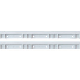 Quantum Storage Systems HNS006 Quantum HNS006 Plastic White Rails For Hang and Stack Bins, Price for Pack of 2 image.