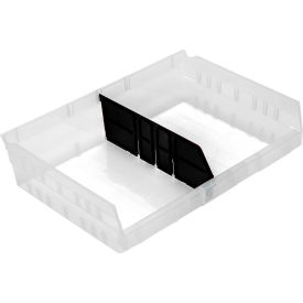 Quantum® Storage Systems Bin Long Divider For QSB118 Black Pack of 6 