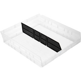 Quantum® Storage Systems Bin Long Divider For QSB122 Black Pack of 6 