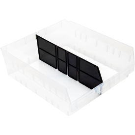 Quantum® Storage Systems Bin Long Divider For QSB222 Black Pack of 6 