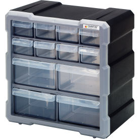 quantum plastic drawer cabinet pdc-12bk - 12 drawers 6-1/4"w x 10-1/2"d x 10-1/4"h Quantum Plastic Drawer Cabinet PDC-12BK - 12 Drawers 6-1/4"W x 10-1/2"D x 10-1/4"H
