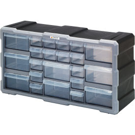 quantum plastic drawer cabinet pdc-22bk - 22 drawers 6-1/4"w x 19-1/2"d x 10"h Quantum Plastic Drawer Cabinet PDC-22BK - 22 Drawers 6-1/4"W x 19-1/2"D x 10"H