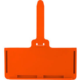 Quantum Storage Systems PS-LH3OR Quantum® Hanging Label Tag, Fits 1-3/8" x 3" Adhesive Label, Orange, Pack of 25 image.