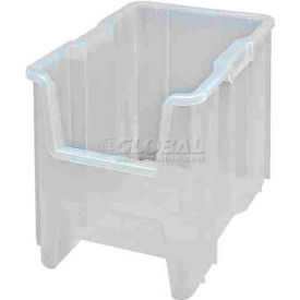 Quantum Storage Systems QGH600CL Quantum Heavy-Duty Giant Stacking Bin, 10-7/8"W x 17-1/2"D x 12-1/2"H, Clear image.
