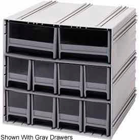 quantum interlocking storage cabinet qic-8224 - 11-3/4"wx11-3/8"dx11"h - 10 ivory drawers Quantum Interlocking Storage Cabinet QIC-8224 - 11-3/4"Wx11-3/8"Dx11"H - 10 Ivory Drawers