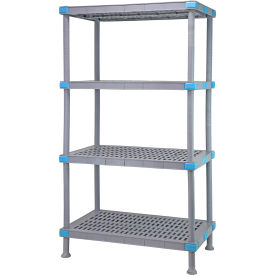 Quantum Storage Systems QP184286VS-4 Quantum Millenia™ Shelving Unit 42"W X 18"D X 86"H, 4 Open Grid Shelves image.