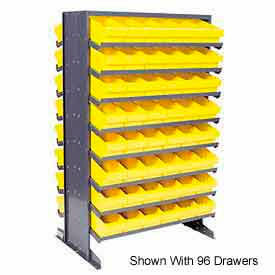 Quantum Storage Systems, B382137, Quantum QPRD-701 Double Sided Rack  24x36x60 with 64 Yellow Euro Drawers