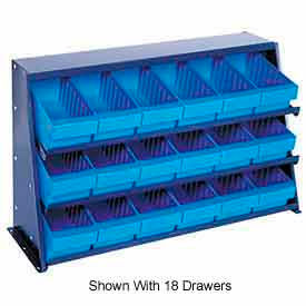 quantum qprha-501 bench rack 12"x36"x21" with 27 blue euro drawers Quantum QPRHA-501 Bench Rack 12"x36"x21" with 27 Blue Euro Drawers