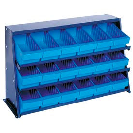 quantum qprha-601 bench rack 12"x36"x21" with 18 blue euro drawers Quantum QPRHA-601 Bench rack 12"x36"x21" with 18 Blue Euro Drawers