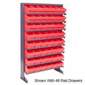 quantum qprs-501 single sided rack 12"x36"x60" with 72 red euro drawers Quantum QPRS-501 Single Sided Rack 12"x36"x60" with 72 Red Euro Drawers
