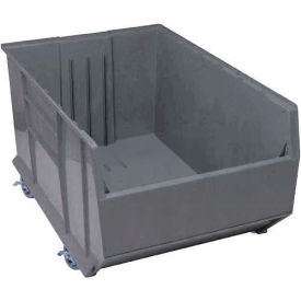 Quantum Storage Systems QRB256MOBGY Quantum Mobile RackBin Plastic Stacking Bin, 23-7/8"W x 41-7/8"D x 17-1/2"H, Gray image.