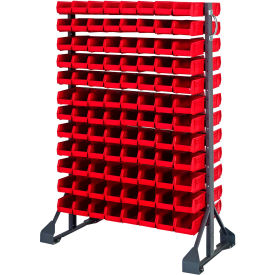 Quantum Storage Systems QRU-12D-220-192RD Quantum QRU-12D-220-192 Double Sided 12 Rail Unit With 192 QUS220 Ultra Stack & Hang Bins, Red image.