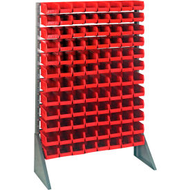 Quantum Storage Systems QRU-12S-220-96RD Quantum QRU-12S-220-96 Single Sided 12 Rail Unit With 96 QUS220 Ultra Stack & Hang Bins, Red image.