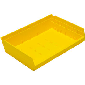 Quantum® Storage Systems Nesting Economy Shelf Bin 11-5/8"L x 16-1/2"W x 4"H Yellow 