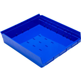 Quantum® Storage Systems Nesting Economy Shelf Bin 17-7/8"L x 16-1/2"W x 4"H Blue 