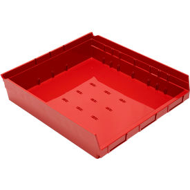 Quantum® Storage Systems Nesting Economy Shelf Bin 17-7/8"L x 16-1/2"W x 4"H Red 