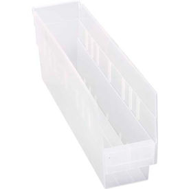 plastic nesting storage shelf bin qsb203 4-1/8"w x 17-7/8"d x 6"h clear Plastic Nesting Storage Shelf Bin QSB203 4-1/8"W x 17-7/8"D x 6"H Clear