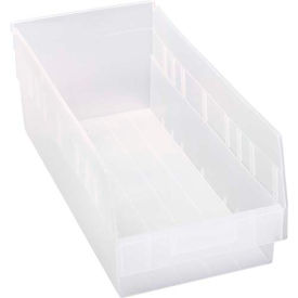 plastic nesting storage shelf bin qsb208 8-3/8"w x 17-7/8"d x 6"h clear Plastic Nesting Storage Shelf Bin QSB208 8-3/8"W x 17-7/8"D x 6"H Clear