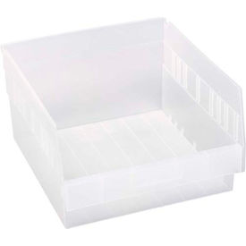 plastic nesting storage shelf bin qsb209 11-1/8"w x 11-5/8"d x 6"h clear Plastic Nesting Storage Shelf Bin QSB209 11-1/8"W x 11-5/8"D x 6"H Clear