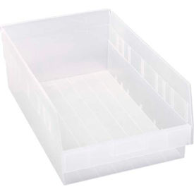 plastic nesting storage shelf bin qsb210 11-1/8"w x 17-7/8"d x 6"h clear Plastic Nesting Storage Shelf Bin QSB210 11-1/8"W x 17-7/8"D x 6"H Clear