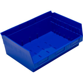 Quantum® Storage Systems Nesting Economy Shelf Bin 11-5/8"L x 16-1/2"W x 6"H Blue 