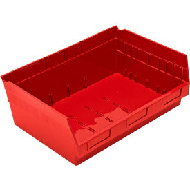 Quantum® Storage Systems Nesting Economy Shelf Bin 11-5/8"L x 16-1/2"W x 6"H Red 