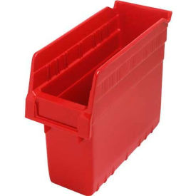 plastic nesting storage shelf bin qsb801 4-3/8"w x 11-5/8"d x 8"h red Plastic Nesting Storage Shelf Bin QSB801 4-3/8"W x 11-5/8"D x 8"H Red