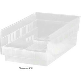 Plastic Nesting Storage Shelf Bin QSB802 6-5/8""W x 11-5/8""L x 8""H Clear