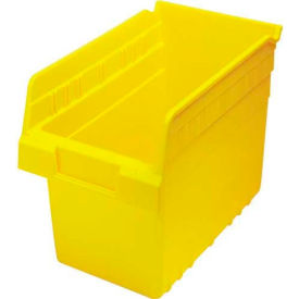Quantum Storage Systems QSB802YL Plastic Nesting Storage Shelf Bin QSB802 6-5/8"W x 11-5/8"D x 8"H Yellow image.