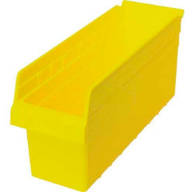 Quantum Storage Systems QSB804YL Plastic Nesting Storage Shelf Bin QSB804 6-5/8"W x 17-7/8"D x 8"H Yellow image.